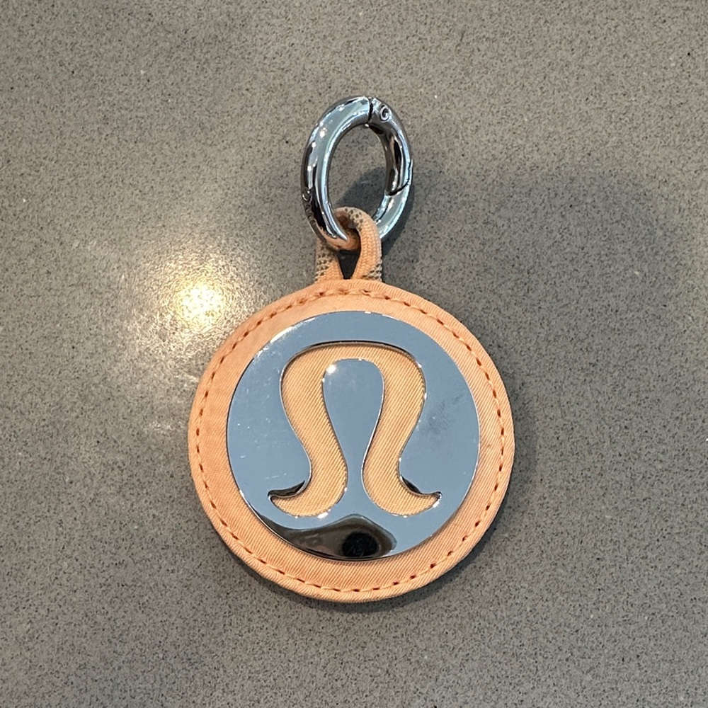 lululemon athletica Silver and Tan Keychain